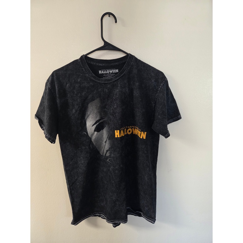 John Carpenter's Halloween Michael Myers Graphic T-Shirt Acid Wash Black Mens M